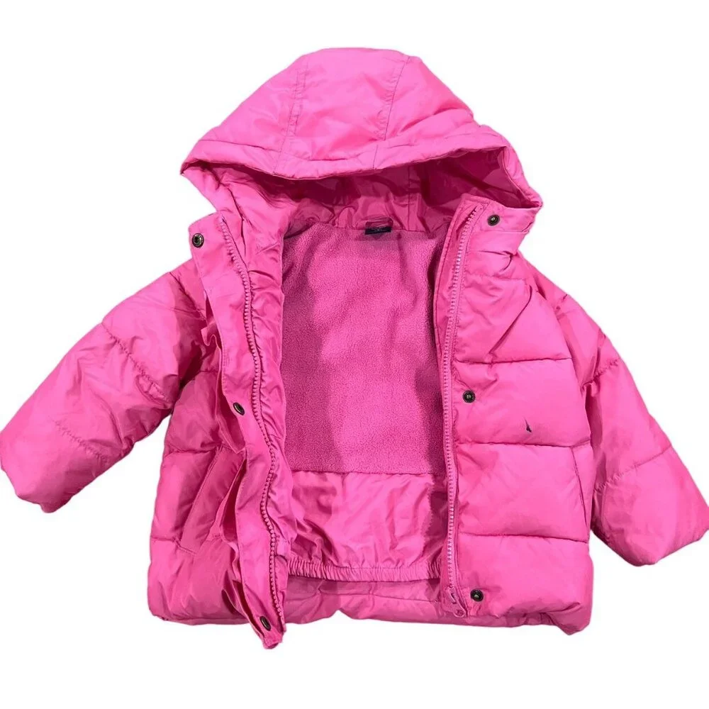 Baby Gap 3Y Pink Hooded Primaloft Puffer Coat